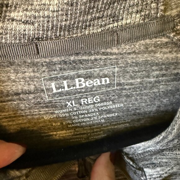 LL Bean Athletic Long Hoodie in Space Gray, Size XL - Picture 2 of 3